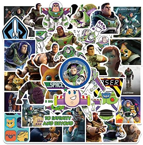 50pcs Buzz Lightyear naljepnice za laptop i računalo, slatke crtane naljepnice Vodootporne vinilne naljepnice za vodu skejtbord guita