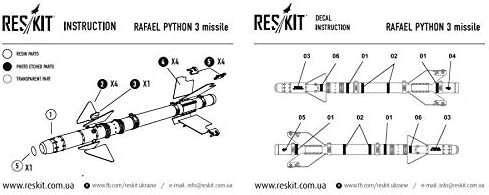 Reskit RS72-0084 - 1/72 - Rafael Python 3 Detalj raketne smole