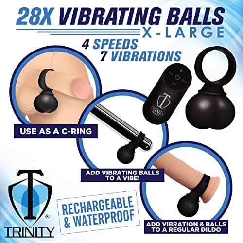 Trinity vibes muškarci 28x vibrirajuće kuglice penis-prsten. Seks igračke za mens zadovoljstvo i parove seks igračka. Muški vibracijski