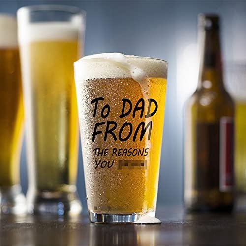 AGM dizajn, Tati iz razloga zbog kojih pijete Pivsko staklo, Funny Dad Beer Pint Glass 16oz, Dad Beer Glass, Pivsko staklo za