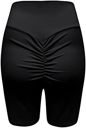 Ženske kratke kratke hlače za vikene struk Work Work Yoga Hlače Tržne gamaše sa / bez džepa Ženske bicikliste sa 2 skrivene džepove