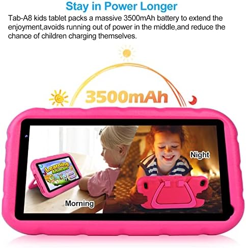 Oangcc Childs Tablet Android 11 FHD 7inch tablet za djecu, dječji tablet 2GB RAM + 32GB Rom Roditeljska kontrola | Kućište otporan