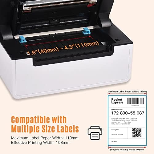 Fzzdp desktop termo Label Printer za 4x6 paket isporuke sve u Label Maker 180mm / s termo naljepnica Printer Max.110mm papir