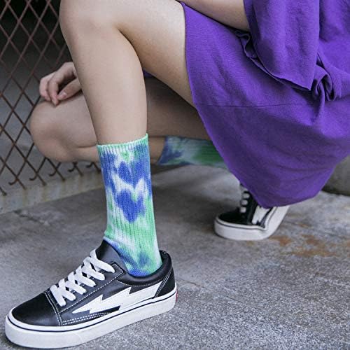 DREAM SLIM kolekcija smiješnih noviteta modni šareni Cool ludi skateboard Tie Dye Crew Dress Socks 5 pakovanje / 6 pakovanje