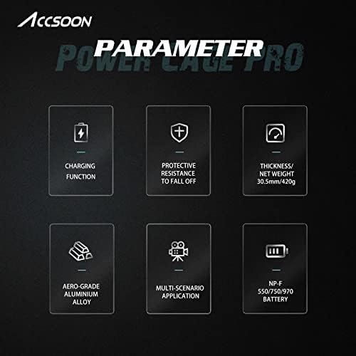 Accsoon Power Cage Pro za video stabilizator za iPad 12.9 inčni Videomaker iPad za praćenje filma-Maker kompatibilan sa Ipad 3rd/4th