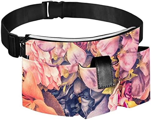 Cvjetni struk Fanny Pack-Travel Torba Fanny Pack za žene i muškarce Slatka torba struka, pješački turistički kamp koji trči sa 4 džepa, ekstenzija kaiševa, lakim nosećim telefonom, pasoš, novčanik