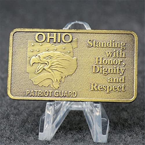 Američki vojni izazov kovanica Patriot Coin Ohio Patriot koji stoji s časnim dostojanstvom i poštujem suvenir Metal bar kovanice poklon