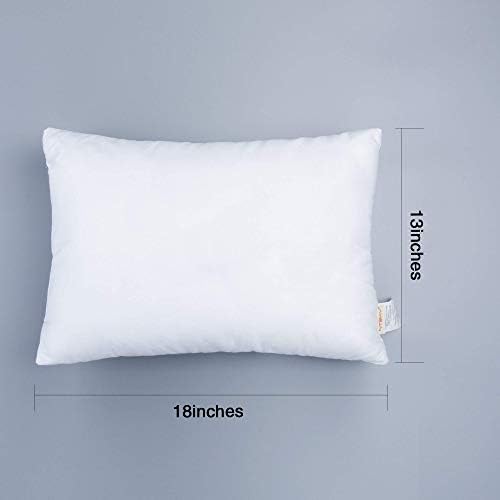 Ntbay 2 pamuk pamuk 13 x18 jastuci sa malim satenskim jastucima, mekim dječjim jastucima za spavanje sa patentnim patentnim patentnim