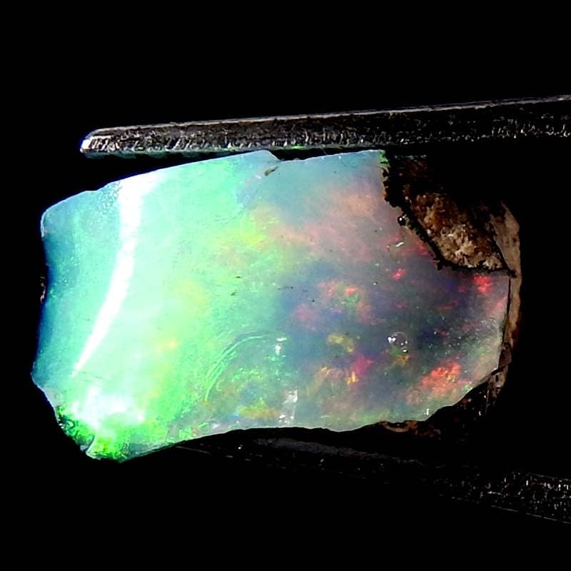 Jewelgemscraft ™ 02.80cts. Ultra vatra sirovi opal, prirodni hrapavi, dragi kamen, etiopski opal rock, nakit za pravljenje zaliha, čakrilicu, energetski kamen, labav dragulj, 12x7x6mm