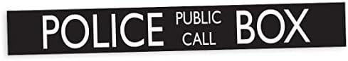 36 inča 5 inčni vintage stil policije Javni poziv Kutija za automatsko zvono na prozoru automobila - crno-bijelo - 2 sloj naljepnica