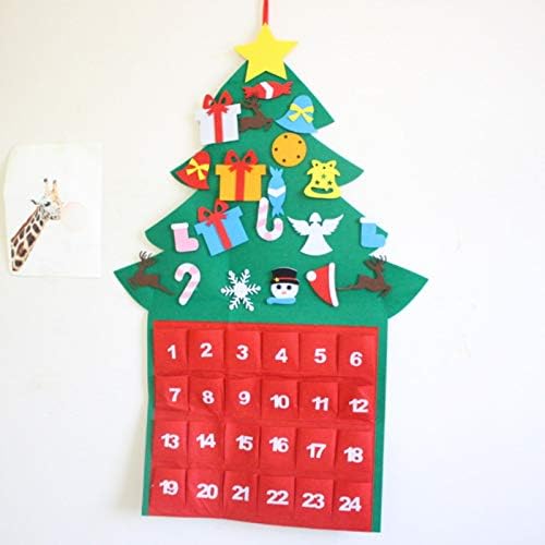 Božić Advent Kalendar, za višekratnu upotrebu odbrojavanje zidni kalendar za Božić ukras, Božić Home zid visi Holiday dekoracije