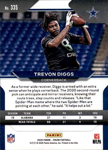 2020 Panini Prizm # 335 Trevon Diggs Rc Rookie Dallas Cowboys NFL fudbalska trgovačka kartica