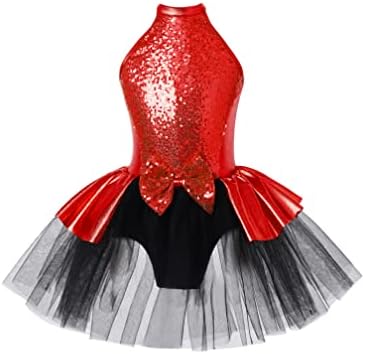 Agoky Girls Sequins Bowknot Ballet Dance haljina Gimnastika Skirted Leotard sa Tutu Dance Haljinom Outfit Ballerina Dancewear