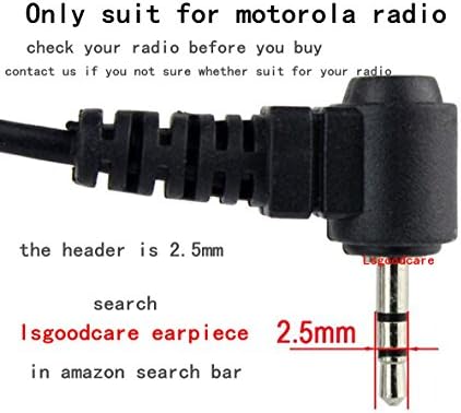 2,5 MM 1-pinski G oblik meka kuka za uši slušalica / samo prijemnik slušalice kompatibilne za 2-smjerne Motorola Icom Ham Kenwood