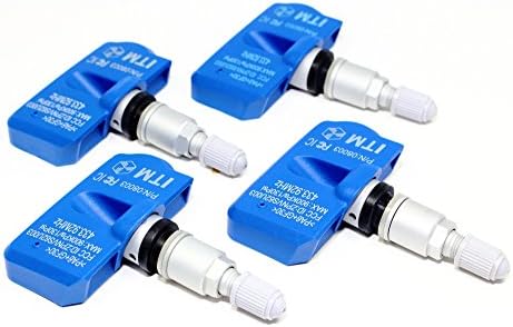 ITM set od 4 08003m 433MHz TPMS senzori pritiska u gumama kompatibilni sa BMW mini oe delom 36106856227 36106874829 W / srebrne aluminijumske