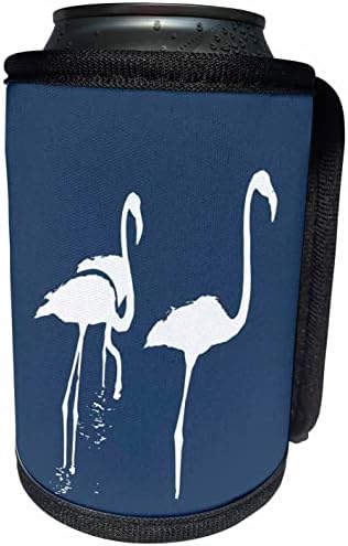 3droze minimalistička tri flamingos bijela silueta na plavoj boji - Can Cool boca