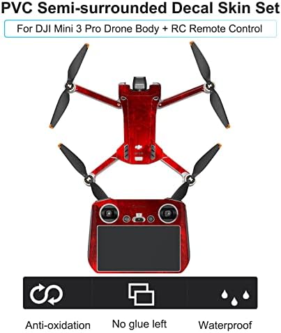 IEAGO RC Mini 3 PRO naljepnica Komplet PVC naljepnica polukružena kože za DJI Mini 3 Pro dodaci, kompatibilan sa DJI RC i Mini 3 Pro