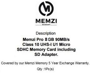 MEMZI PRO 8GB Klasa 10 90MB / s Micro SDHC memorijska kartica sa SD adapterom za Aras u fotoaparatima automobila