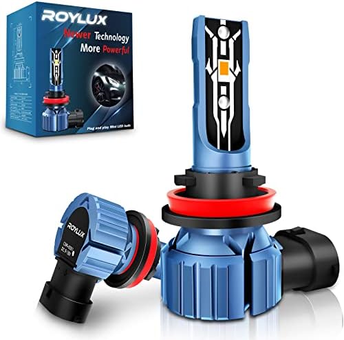 ROYLUX H11 H8 H16 LED magle žarulje 300% svjetlina 3000K Amber Yellow 10000Lumens Super Bright H11 LED lampice niske svjetlo za žarulje