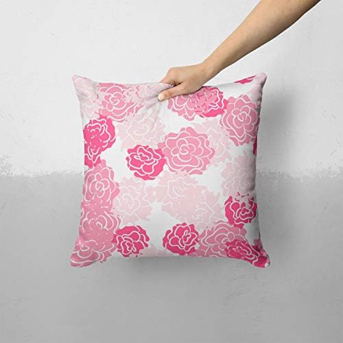 Iirov blijedo ružičaste i crvene crtane ruže 2 - Custom Dekorativni kućni dekor unutarnji ili vanjski bacanje jastuka plus jastuk