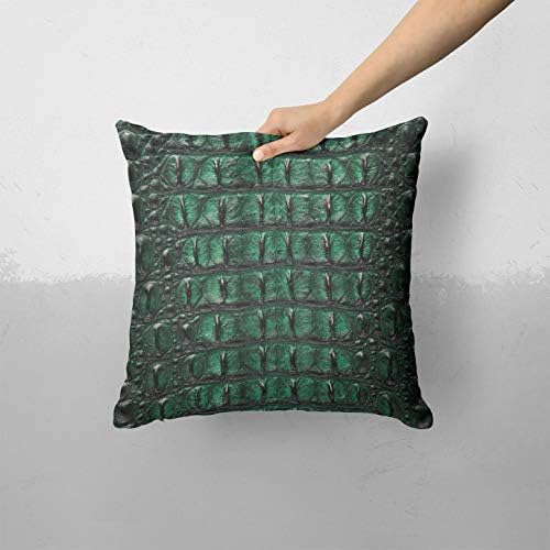 Iirov Vivid Green Crocodile koža - Custom Dekorativni kućni dekor unutarnji ili vanjski jastuk za bacanje za kauč, krevet ili kauč