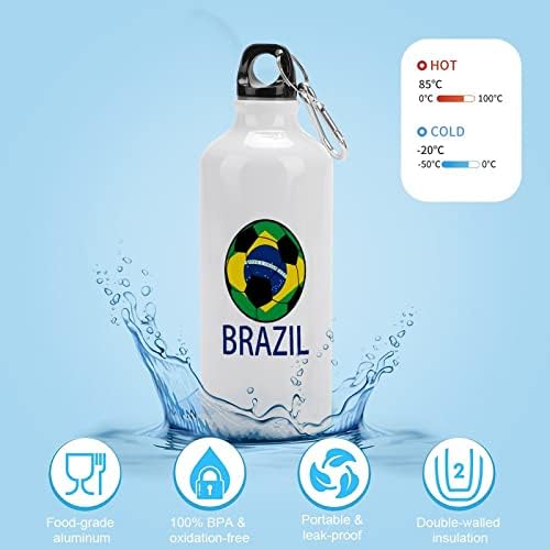 Brazil Soccer Sport Aluminium boce prijenosne sportske boce sa karabinom i zatvaračem