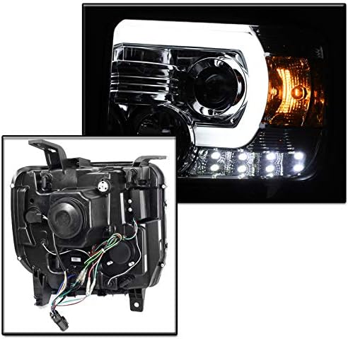 ZMAUTOPARTS LED Chrome projektor farovi w / 6 plava LED DRL za 2014-2015 GMC Sierra 1500/2015 2500 HD 3500 HD