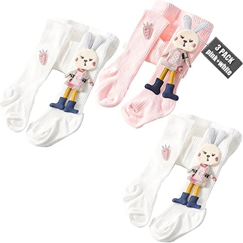 Fayhijun Baby Girl Harpes kabel pletene gamaše čarape Pamučni pantyhose za Toddler novorođenčad Djevojke 2/3/5 pakovanje