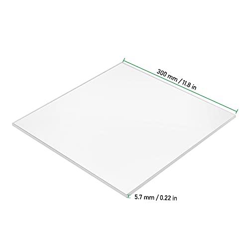 ZEONHEI 2 Pakovanje 12 x 12 x 1/4 inča kvadratni prozirni akrilni Lim, akrilna ploča od prozirnog pleksiglasa, Plexi staklena ploča