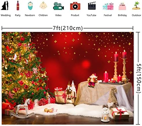 Lofaris Božić pozadina zimski Božić Tree Cake Tabela pokloni Nova godina Eve fotografija Family Party rođendan Glitter Bokeh Sparkle