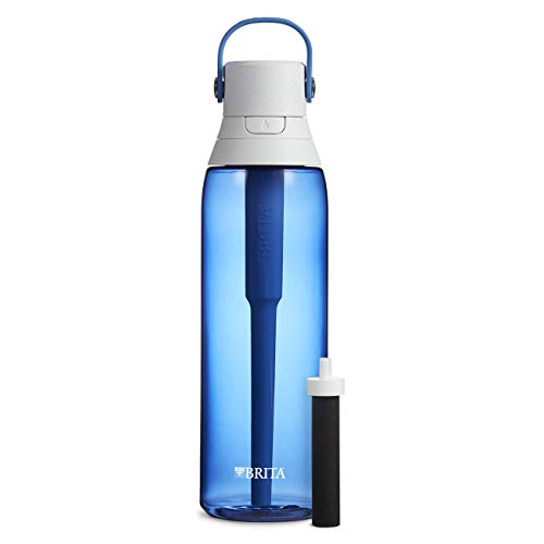 Brita izolirana filtrirana boca s vode sa slamom, za višekratnu, BPA besplatna plastika, safir, 26 unca