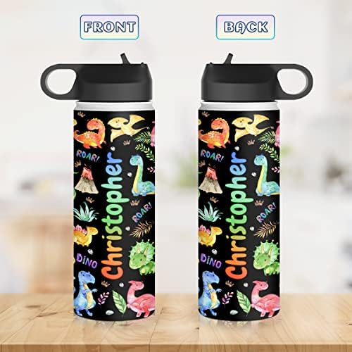 winorax personalizovana boca za vodu dinosaurusa Dino izolovane sportske flaše od nerđajućeg čelika šolje za piće za decu dečaci devojčice