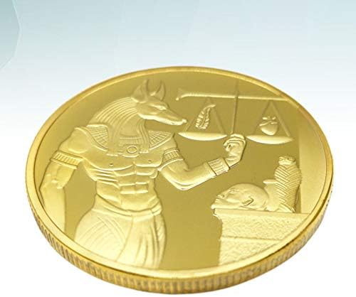 Kesyoo Golden Egipat Anubis Komemorativni novčić Ancient Antique Challenge Coin Collection Arts Soul Guardian Anubis Suvenir Poklon