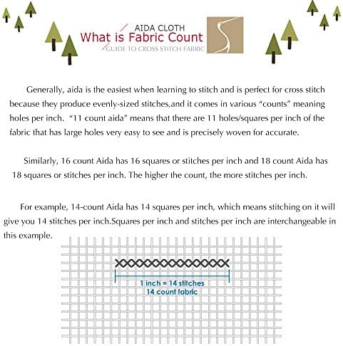 14 brojanje tkanina za vezenje krstom Aida tkanina, trava zelena, 59 Š x 36 L