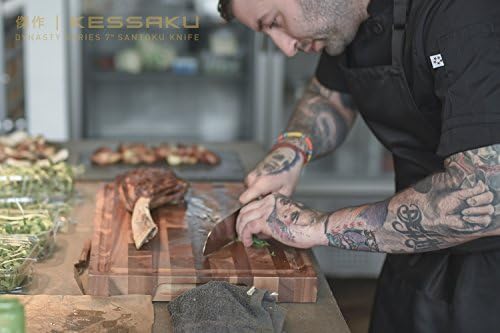 Kessaku Santoku Nož - 7 inča - Dynasty Series - britva oštri kuhinjski nož - kovani thyssenkrupp njemački visoko ugljični nehrđajući