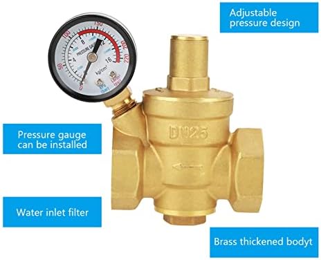 Regulator tlaka za vodu, ventil za regulator pritiska DN25 32 mm, reduktor tlaka vode smanjuje ventil sa manometrom za kontrolni ventil