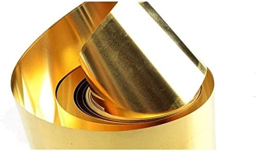 XUNKUAENXUAN Metal Bakar folija QQI H62 tanak lim ploča u mesing bakar lim za obradu metala, Debljina: 0. 5 mm dužina: 2 m, Širina: