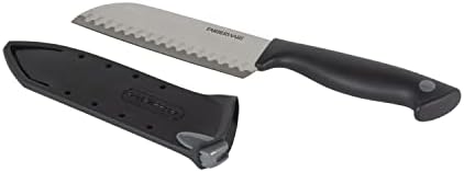 FarberWare santoku nožem sa samo-oštrenim poklopcem oštrice, visoki kuhinjski nož od nehrđajućeg čelika sa ergonomskom ručkom, oštrim