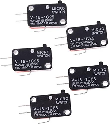 Cusstally Switch mikro prekidači 10pcs / lot veliki mikro prekidač V-15-1c25, Srebrna tačka v-15-IC25 mikrotalasna pećnica, kontaktni