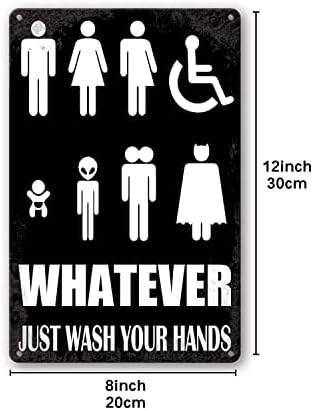Što god samo operete ruke znamenka Smiješno je sva rodna metalna limenka zidna ploča za kupaonicu toalet toalet-toalet-a toaletnog