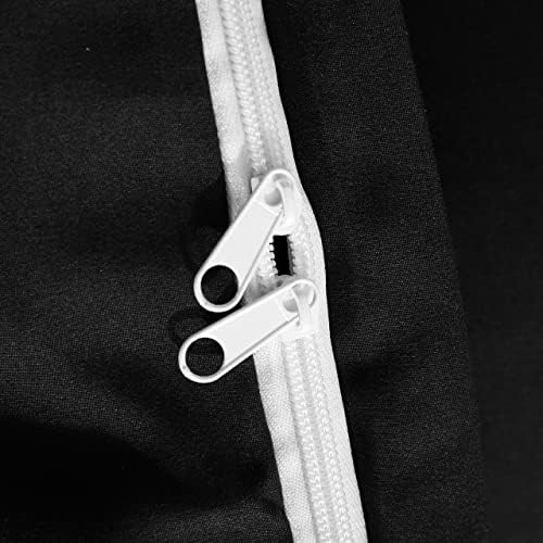 NTBAY četkani poklopac kraljice mikrovlakana, 3 komada super mekani crni posteljini, čvrsti poklopac zatvarača u boji sa kravate