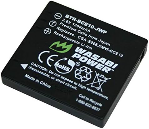 Wasabi Električna baterija za Panasonic CGA-S008, CGA-S008A, CGA-S008A / 1B, CGA-S008E, CGA-S008E / 1B, DMW-BCE10, DMW-BCE10PP, DMW-BCE10E,