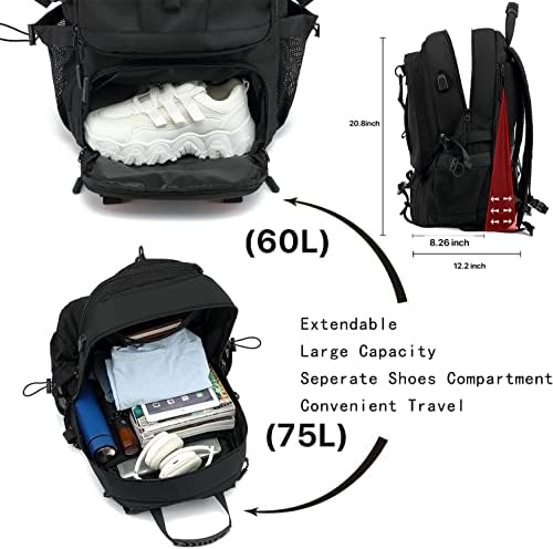 INSAVANT putni ruksak za muškarce 18,3 inča sa rukavom za Laptop i pretincem za cipele, računarski ruksaci sa USB priključkom za punjenje,