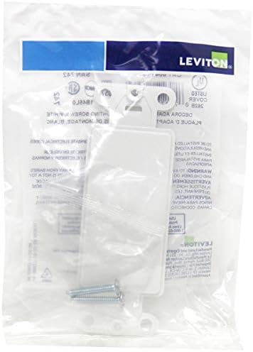 Leviton 80414-I Decora plastična ploča adaptera, prazna - bez rupe, sa ušima i dva montažna vijka. Sloy