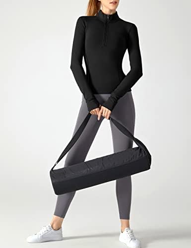 APAFES Women obrezana crna vježba Pola zip jakne Lagana rastezljiva atletska pulover na vrhu sportske odjeće