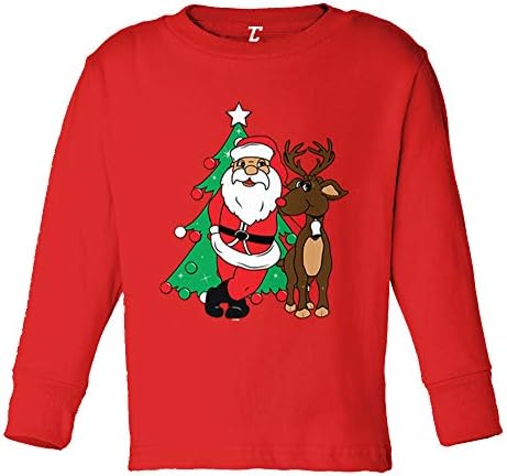 Santa & Reindeer - Elf Božićna Santa Dojenčad / Toddler Pamuk Džersey Majica