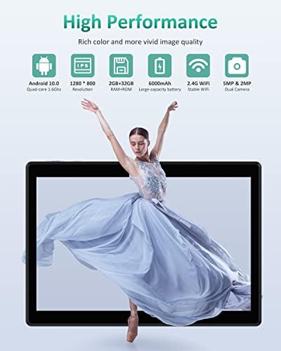 CNMF tablet, 10-inčni IPS ekran, 32GB Storage, 6000mAh baterija, WiFi, Bluetooth, podržava Microsoft Office softver - 4pcs