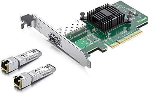2pcs 10GB SFP+ RJ45 primopredajnik sa 10g mrežnom karticom, 10GBase-T Moudle za Cisco, 10g Single SFP+ NIC uporedite sa Intel X520-DA1,