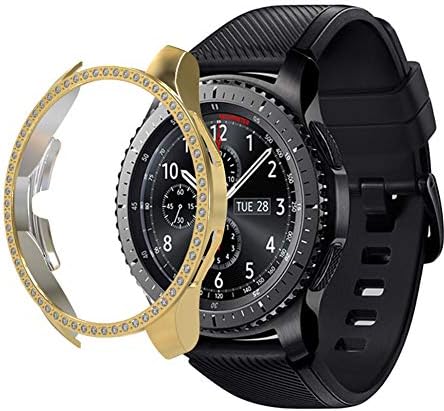 Kompatibilan sa Galaxy Watch 46 mm Diamond PC Poboljski kaput Bling Crystal Diamonds Sjajni sjajni okvir Hard zaštitni poklopac školjke