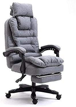 SCDBGY Ygqbgy kancelarijska stolica sa jastukom za glavu, podesiva ergonomska sa lumbalnom podrškom, meka tkanina